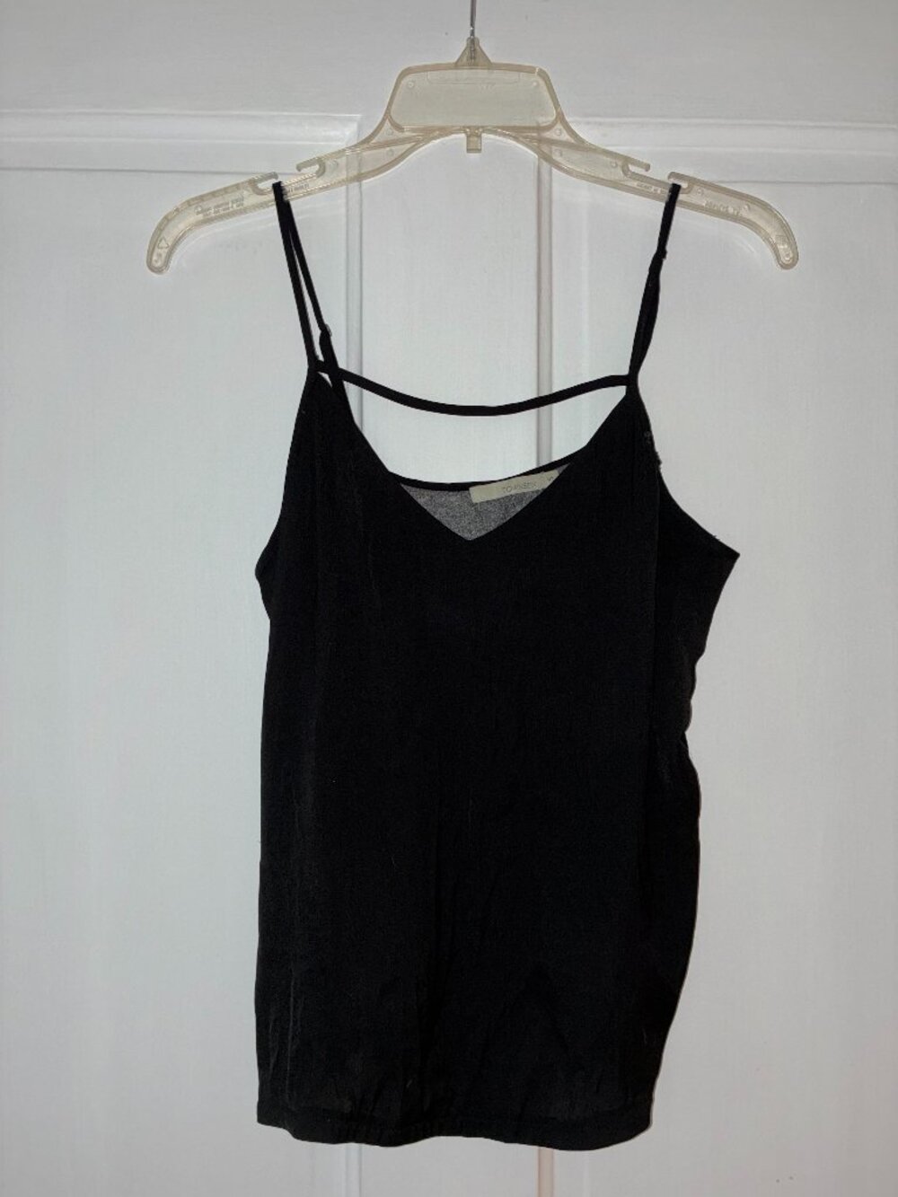 TOWNSEN Black Gray Strappy Layered Tank Top Size S